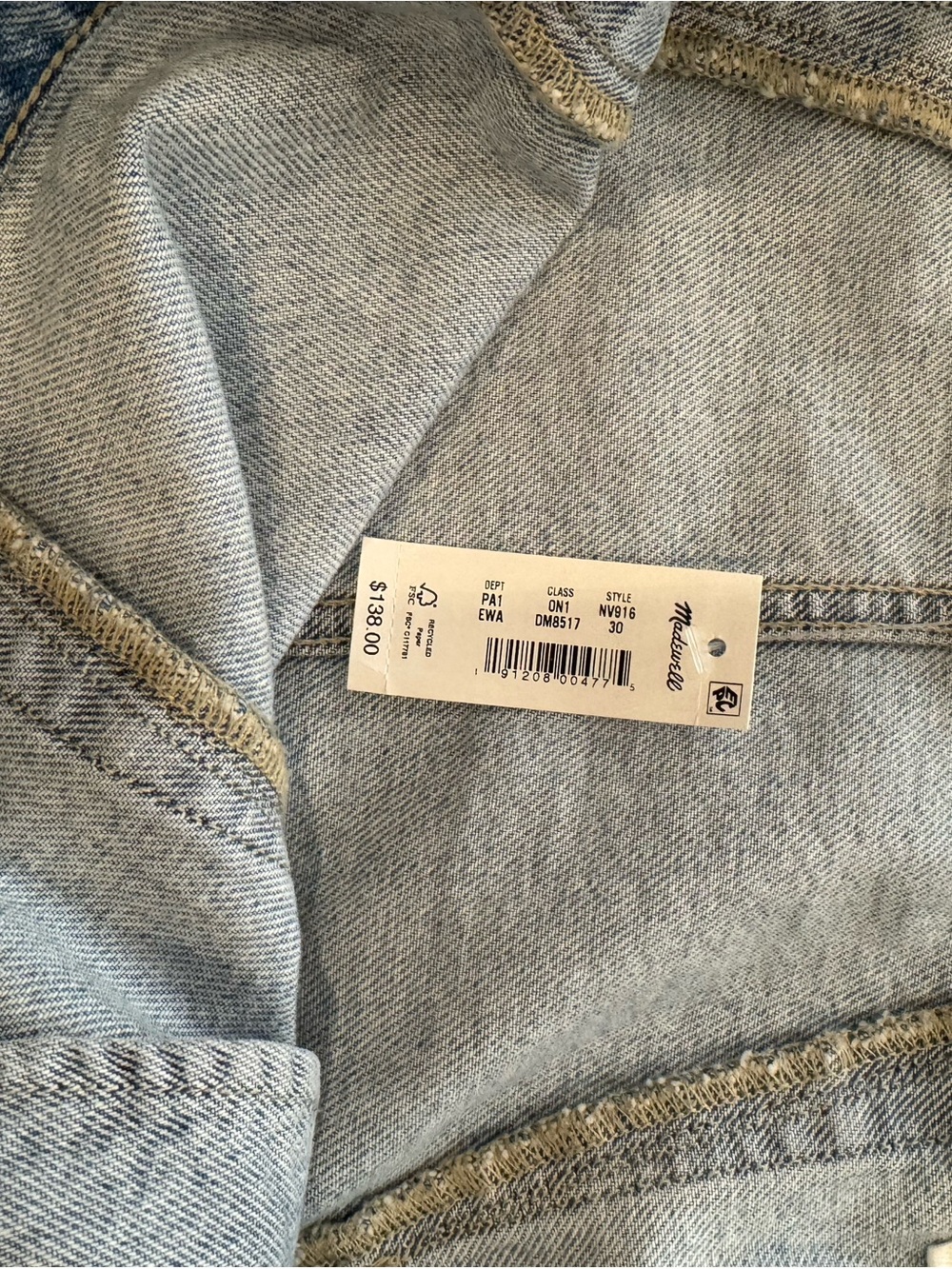 Madewell NWT Light Blue Denim A-Line Midi Skirt - Picture 9 of 12